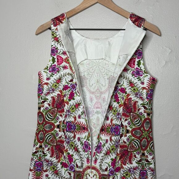 London Times Womens Sheath Dress 10 Pink Floral Green Sleeveless Event Spring - Picture 7 of 7